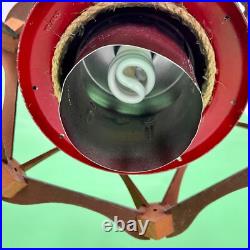 Vintage Rustic Modern Wooden Framed Pendant Lamp