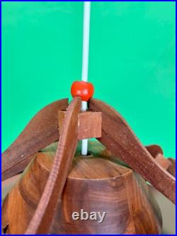 Vintage Rustic Modern Wooden Framed Pendant Lamp