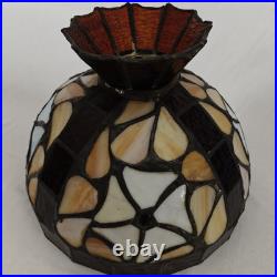 Vintage Rustic Slag Glass Hanging Swag Lamp