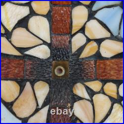 Vintage Rustic Slag Glass Hanging Swag Lamp