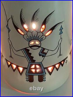 Vintage SW Kachina Swag Lamp MCM Yankee Doodle Dandee Ceramic Hanging Light