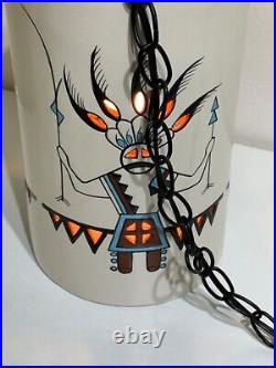 Vintage SW Kachina Swag Lamp MCM Yankee Doodle Dandee Ceramic Hanging Light