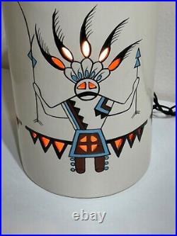 Vintage SW Kachina Swag Lamp MCM Yankee Doodle Dandee Ceramic Hanging Light