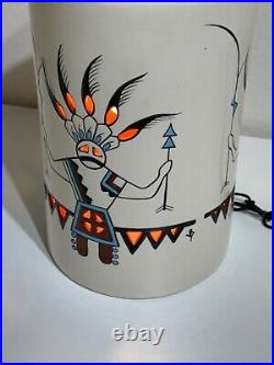 Vintage SW Kachina Swag Lamp MCM Yankee Doodle Dandee Ceramic Hanging Light Vintage SW Kachina Swag Lamp MCM Yankee Doodle Dandee Ceramic Hanging Light