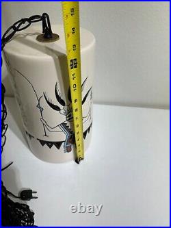 Vintage SW Kachina Swag Lamp MCM Yankee Doodle Dandee Ceramic Hanging Light Vintage SW Kachina Swag Lamp MCM Yankee Doodle Dandee Ceramic Hanging Light