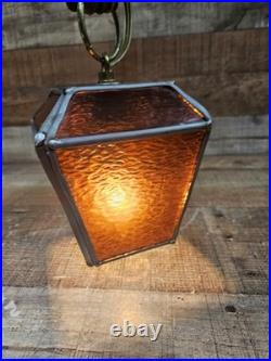 Vintage Sculptural Bavarian Swiss Mountain Climber Hanging Pendant Lamp c1970s