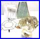 Vintage Sears Swag Floral Etched Brass Encore Hanging Lamp