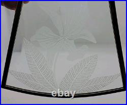 Vintage Sears Swag Floral Etched Brass Encore Hanging Lamp
