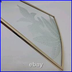 Vintage Sears Swag Floral Etched Brass Encore Hanging Lamp