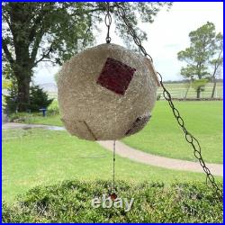 Vintage Spaghetti Retro Swag Lamp MCM Hanging Spun Lucite Red Rock Candy 12