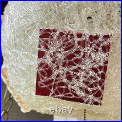 Vintage Spaghetti Retro Swag Lamp MCM Hanging Spun Lucite Red Rock Candy 12