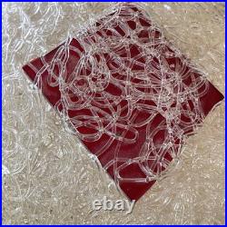 Vintage Spaghetti Retro Swag Lamp MCM Hanging Spun Lucite Red Rock Candy 12