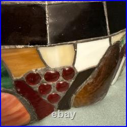 Vintage Stained Glass Hanging Lamp Tiffany Style 16 Fruit Pendant Light