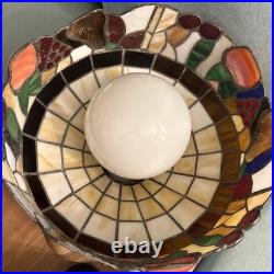 Vintage Stained Glass Hanging Lamp Tiffany Style 16 Fruit Pendant Light