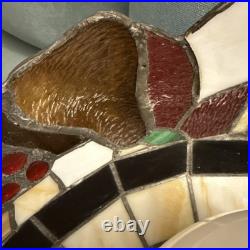 Vintage Stained Glass Hanging Lamp Tiffany Style 16 Fruit Pendant Light