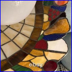 Vintage Stained Glass Hanging Lamp Tiffany Style 16 Fruit Pendant Light