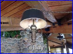 Vintage Stiffel brass hanging lamps with shade swag ceiling lamp retro chain