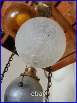 Vintage Swag 5 tier Hanging Light with Chain Mid-Century Modern Lamp Pendant