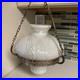 Vintage Swag Hanging Lamp Milk Glass Globe Lighting Light Unique Style Brass
