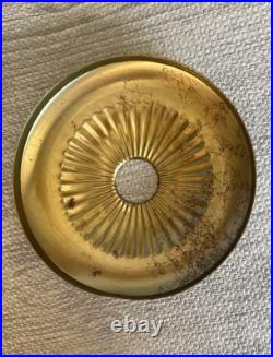 Vintage Swag Hurricane Hanging Lamp 3-Way Blue Floral Shade Ceiling Fixture 18