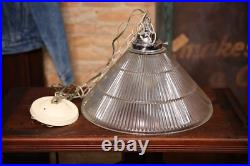 Vintage Swag Lamp Ceiling Light fixture homophone glass shade pendant hanging