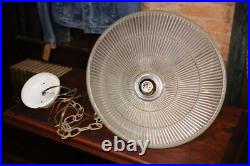 Vintage Swag Lamp Ceiling Light fixture homophone glass shade pendant hanging