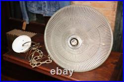 Vintage Swag Lamp Ceiling Light fixture homophone glass shade pendant hanging