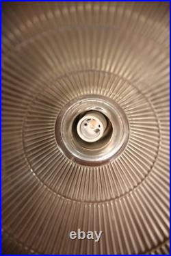 Vintage Swag Lamp Ceiling Light fixture homophone glass shade pendant hanging