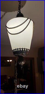 Vintage Swag Lamp, Elegant, Beautiful, Hanging Lamp, Unique WORKING
