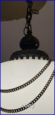 Vintage Swag Lamp, Elegant, Beautiful, Hanging Lamp, Unique WORKING