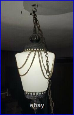 Vintage Swag Lamp, Elegant, Beautiful, Hanging Lamp, Unique WORKING