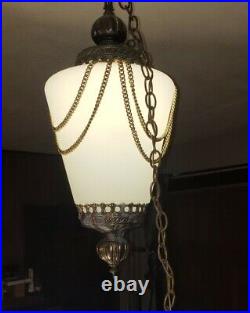 Vintage Swag Lamp, Elegant, Beautiful, Hanging Lamp, Unique WORKING