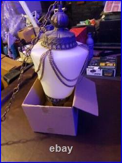 Vintage Swag Lamp, Elegant, Beautiful, Hanging Lamp, Unique WORKING