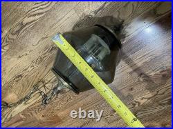Vintage Swag Smoke Glass MCM Retro Hanging Ceiling Lamp 3 Bulb NL