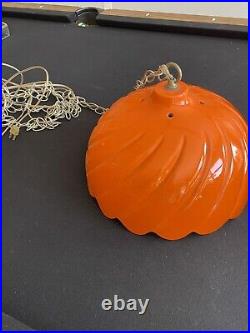 Vintage Swag hanging lamp Orange