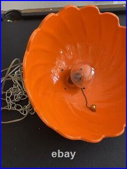 Vintage Swag hanging lamp Orange