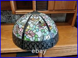 Vintage TIFFANY STYLE STAINED 20 Lamp Shade Table Floor PENDANT Lamp Shade