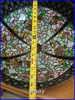 Vintage TIFFANY STYLE STAINED 20 Lamp Shade Table Floor PENDANT Lamp Shade