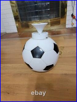 Vintage Taiwan Soccer Ball Glass Globe Hanging Swag Glass Lamplight