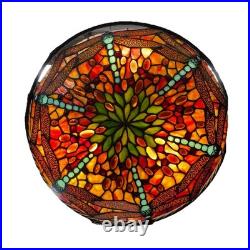 Vintage Tiffany Style Dragonfly Stained Glass Hanging Lamp Chandelier Light