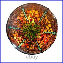 Vintage Tiffany Style Dragonfly Stained Glass Hanging Lamp Chandelier Light