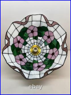 Vintage Tiffany Style Floral Stained Glass Ceiling Hanging Lamp Free Shipping