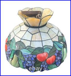 Vintage Tiffany Style Fruit Stained Acrylic Glass Hanging Pendant Ceiling Lamp