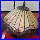 Vintage Tiffany-Style Hanging Light Fixture / Stained Glass Chandelier