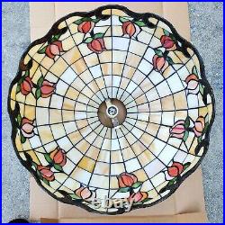 Vintage Tiffany Style Stained Glass Ceiling Light Hanging Pendant Lamp Floral