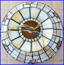 Vintage Tiffany Style Stained Glass Ceiling Light Hanging Pendant Lamp Floral