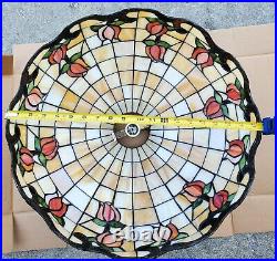 Vintage Tiffany Style Stained Glass Ceiling Light Hanging Pendant Lamp Floral