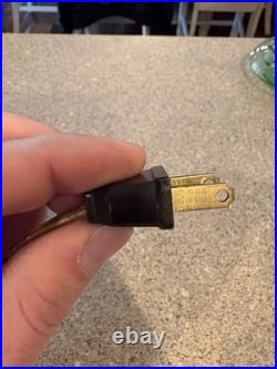 Vintage Tiffany Style Stained Glass Checkered Hanging Swag Lamp As Is