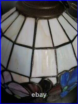Vintage Tiffany Style Stained Glass Floral Hanging Lamp Shade Ceiling Fixture