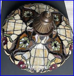 Vintage Tiffany Style Stained Glass Hanging Lamp Ceiling Chandelier